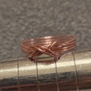 Rose Gold Wire Wrapped Infinity Bow Ring